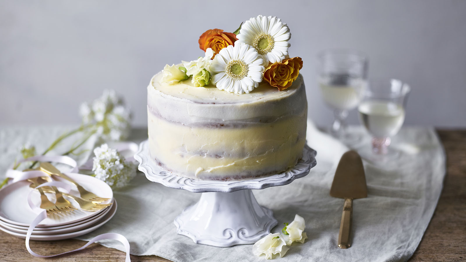 Lemon & elderflower celebration cake